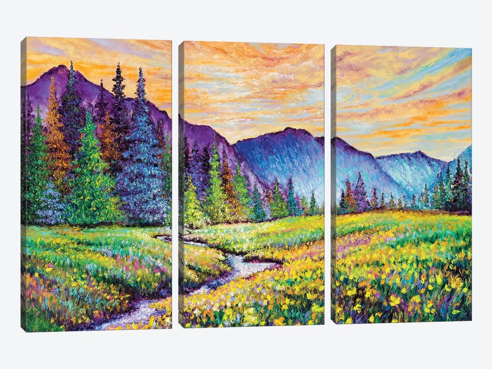 Mountain Sunrise by Kimberly Adams 3-piece Canvas Artwork