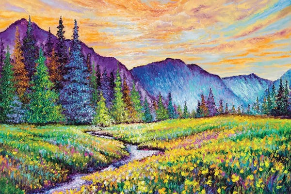 Intense Impressionism: Mountain Sunrise by Kimberly Adams