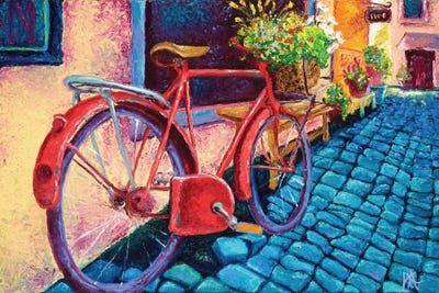 bicycle art painting