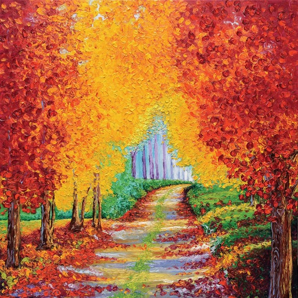 Autumn: Crimson Pathway by Kimberly Adams