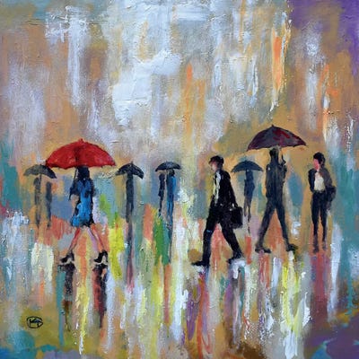 Red Umbrella by Kip Decker canvas print