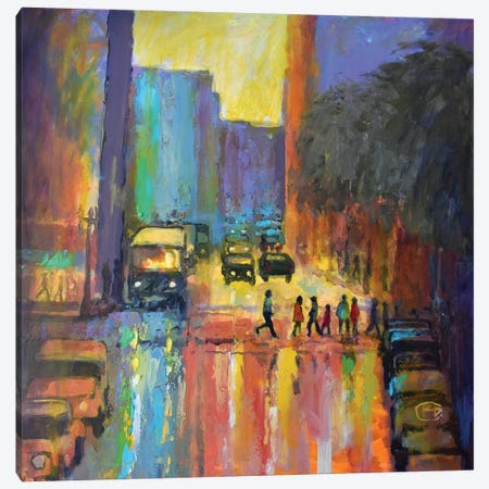 City Crosswalk I Canvas Print #KIP10} by Kip Decker Canvas Art Print