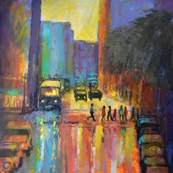 Kip Decker: City Crosswalk I by Kip Decker