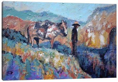 Canyon Overlook Canvas Art Print - Cowboy & Cowgirl Art