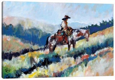 Climbing Higher Canvas Art Print - Cowboy & Cowgirl Art