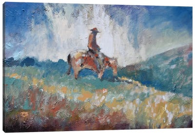 Heading South Canvas Art Print - Cowboy & Cowgirl Art