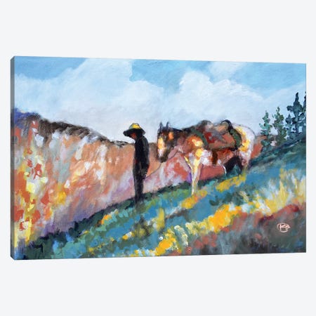Looking Toward The Canyon Canvas Print #KIP139} by Kip Decker Canvas Wall Art