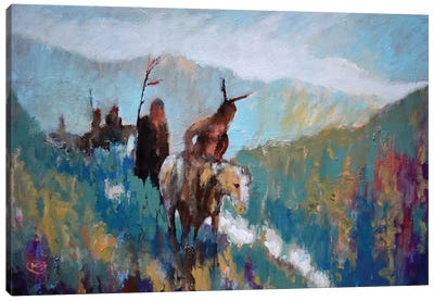 Noise From The Canyon  Canvas Art Print - Horseback Art