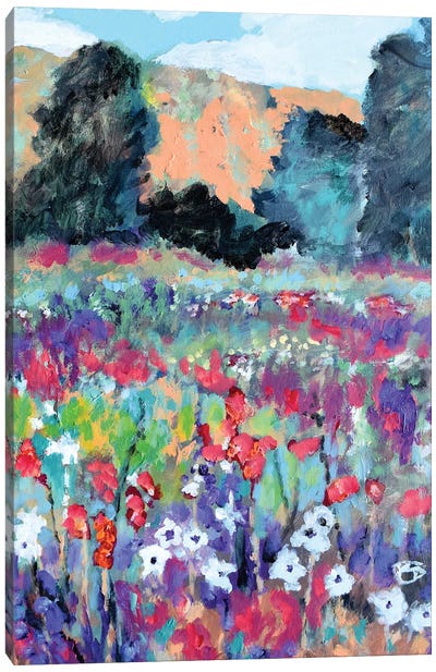 Pasture Flowers Canvas Art Print - Kip Decker