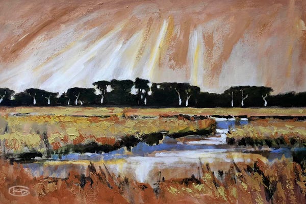 Kip Decker: Light Over A Marsh by Kip Decker
