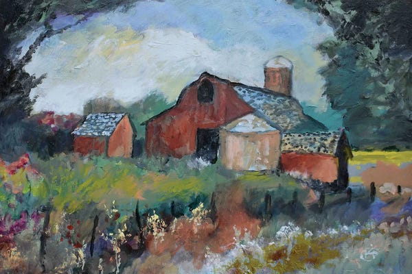 Kip Decker: Barn And Silos by Kip Decker