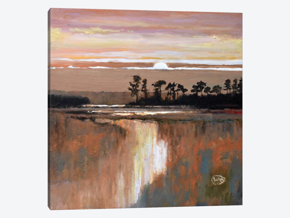 Low Country Moonrise 1-piece Canvas Artwork