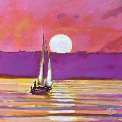 Moonlight Sailing by Kip Decker canvas print