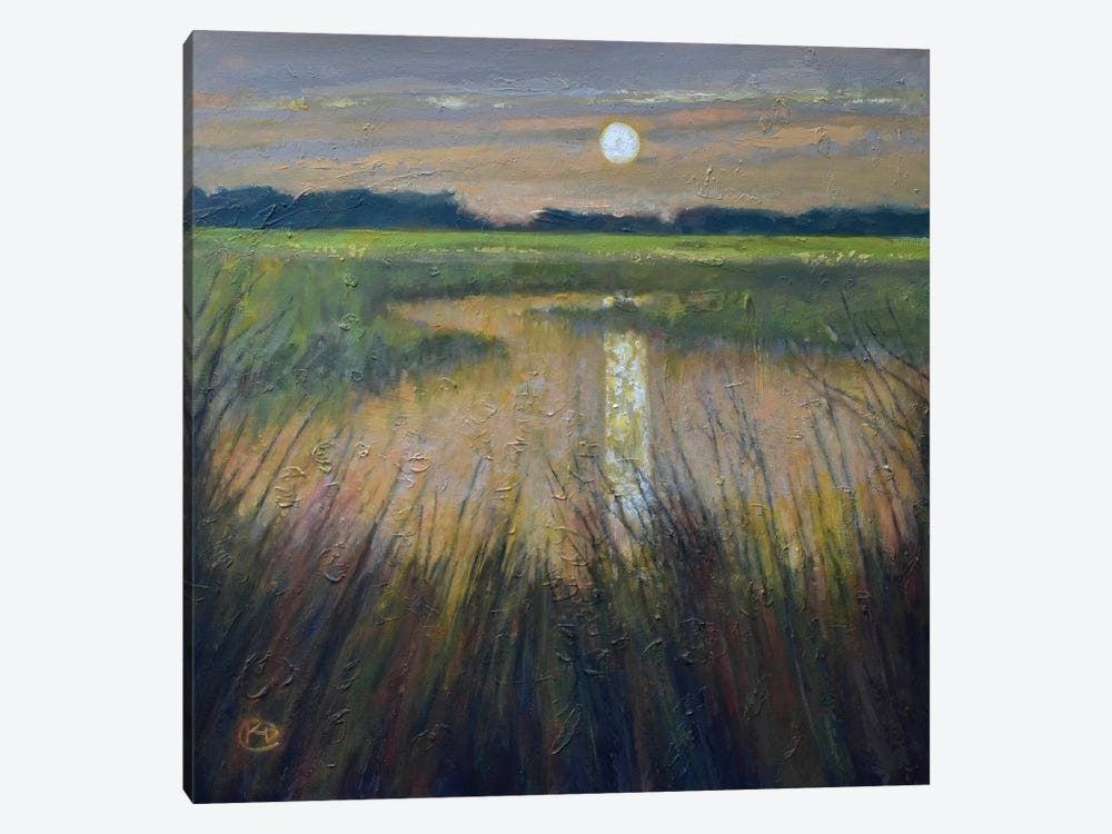 Moon Over The Marsh by Kip Decker 1-piece Canvas Wall Art