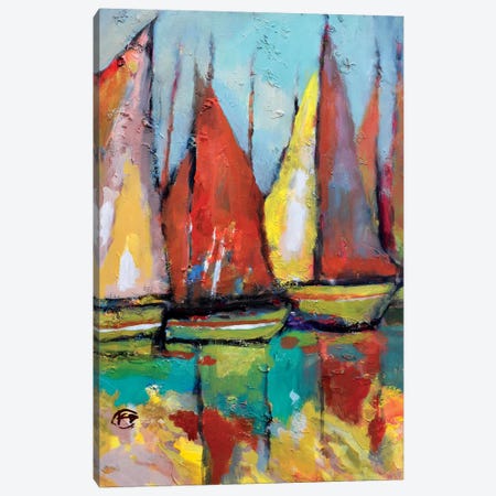 Old Tuna Boats Canvas Print #KIP30} by Kip Decker Canvas Print