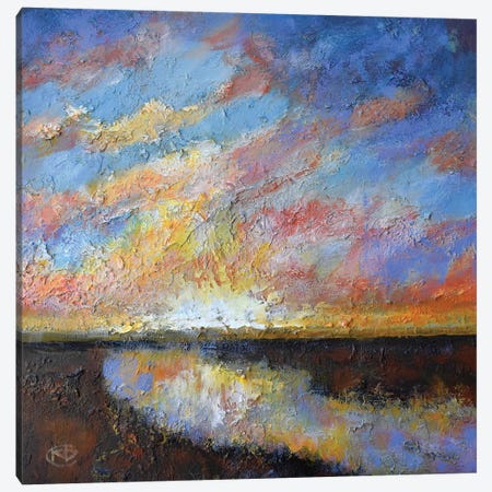River Sunrise Canvas Print #KIP36} by Kip Decker Canvas Wall Art