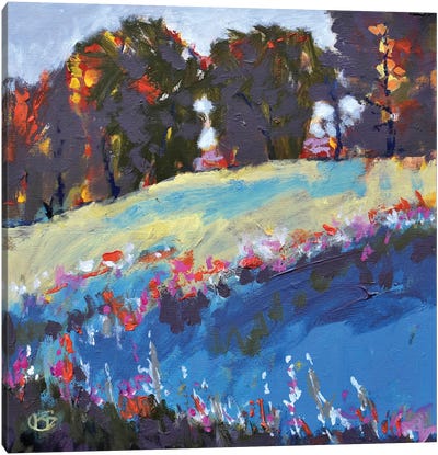 Trees On A Hillside Canvas Art Print - Kip Decker