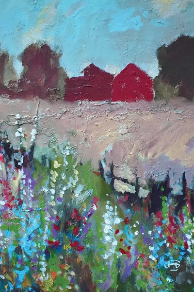 Kip Decker: Two Barns by Kip Decker