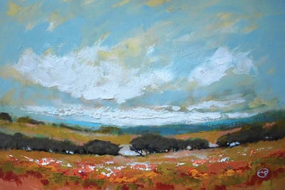 White Clouds Over Valley by Kip Decker canvas print