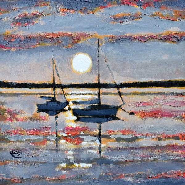 Kip Decker: Full Moon Sailboats by Kip Decker