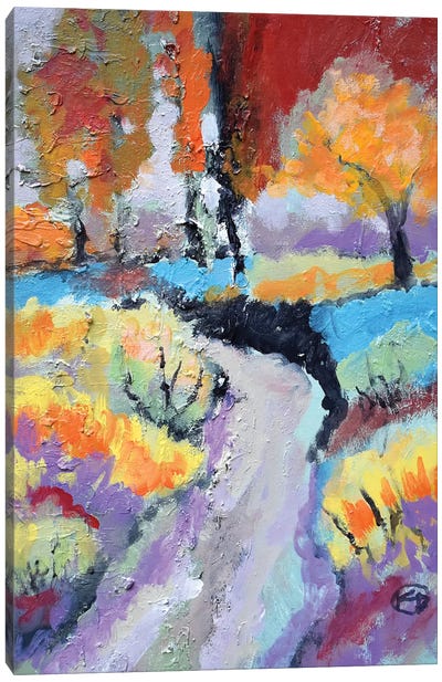 Bend In The Road Canvas Art Print - Kip Decker