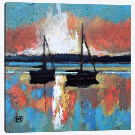 Sunrise On The Bay Canvas Print #KIP67} by Kip Decker Canvas Print