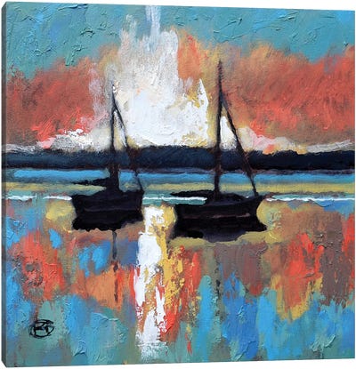 Sunrise On The Bay Canvas Art Print - Kip Decker