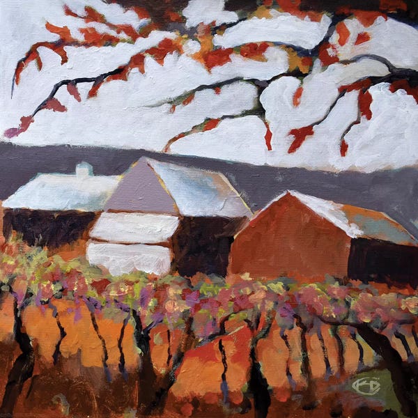 Kip Decker: Autumn Vineyard by Kip Decker