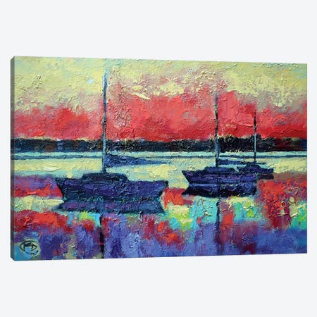 Sunrise On The Water Canvas Print #KIP71} by Kip Decker Canvas Art Print