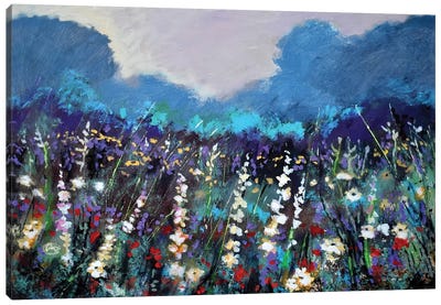 Cool Morning Flowers Canvas Art Print - Kip Decker