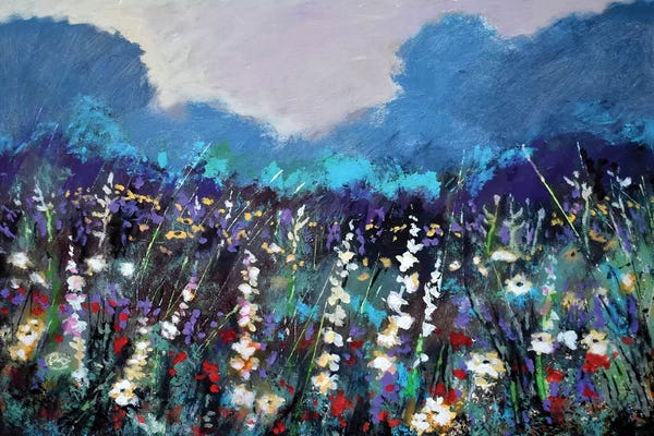 Abstract Landscapes: Cool Morning Flowers by Kip Decker