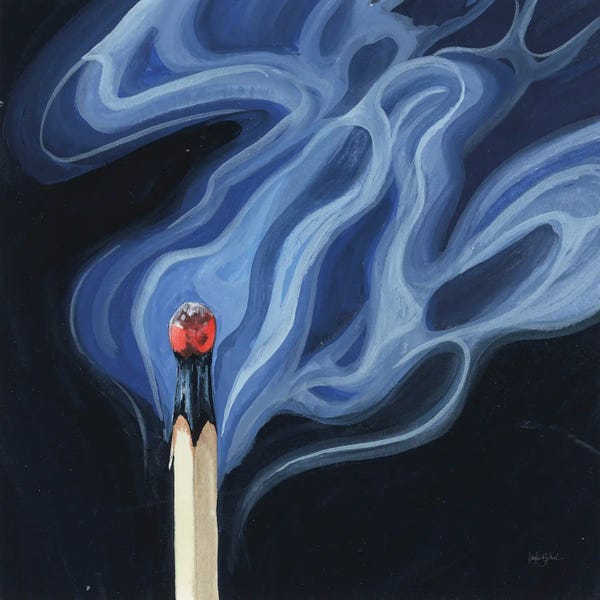 Decorative Elements: Blowing Out A Match II by Kate Jarvik Birch