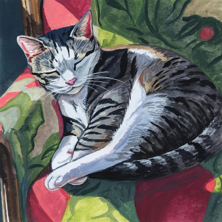 Cat Nap In Sunshine by Kate Jarvik Birch wall art