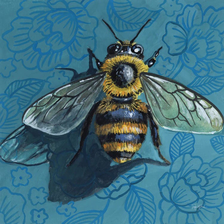 Eavesdropping Bee by Kate Jarvik Birch wall art