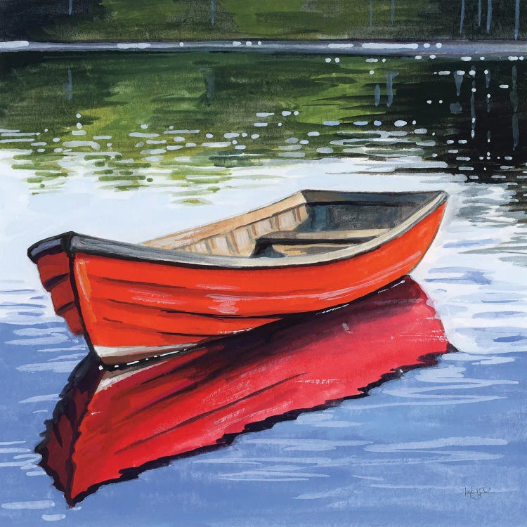 Fishing Boat On Still Water by Kate Jarvik Birch wall art