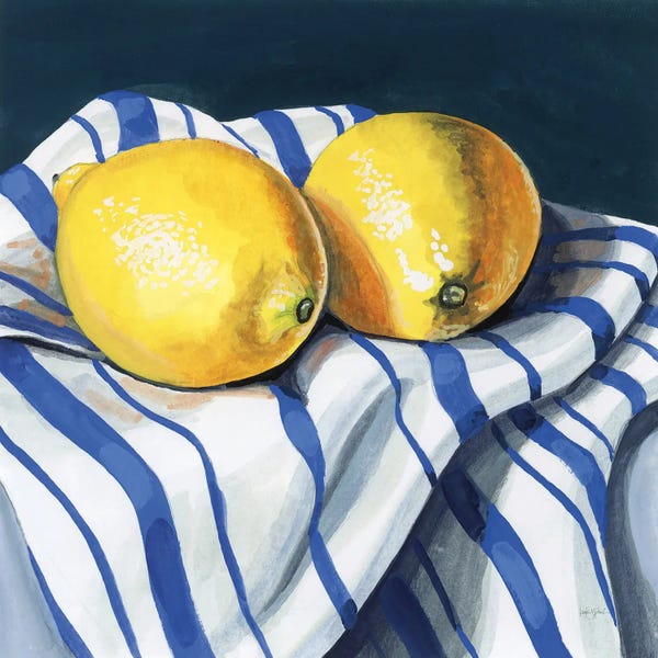 Stripes: Fresh Kitchen Lemons by Kate Jarvik Birch