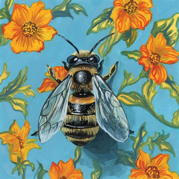 Bees: Honeybee On The Wall by Kate Jarvik Birch