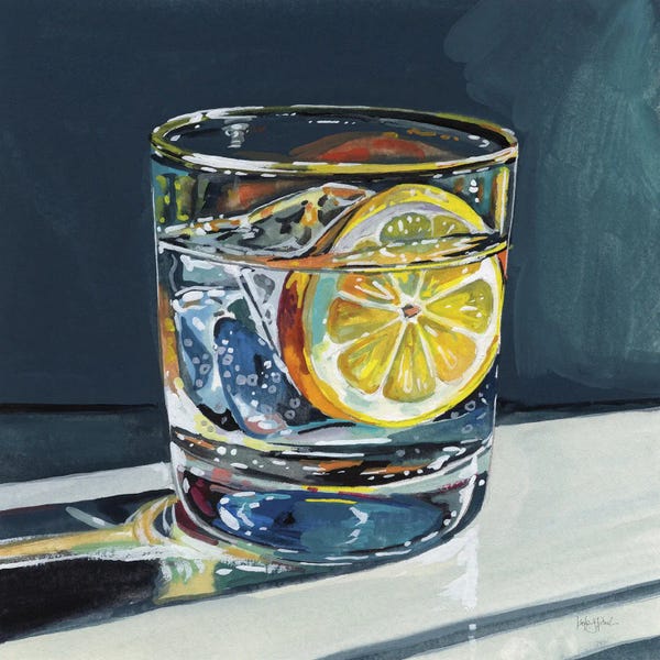 Clear Cocktail With Lemon