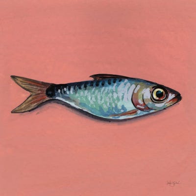 Single Sardine I by Kate Jarvik Birch multi panel art