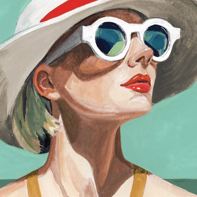 Vacation In Style Teal by Kate Jarvik Birch multi panel art