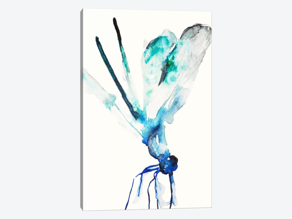 Blue & Green Dragonfly by Karin Johannesson 1-piece Canvas Art Print