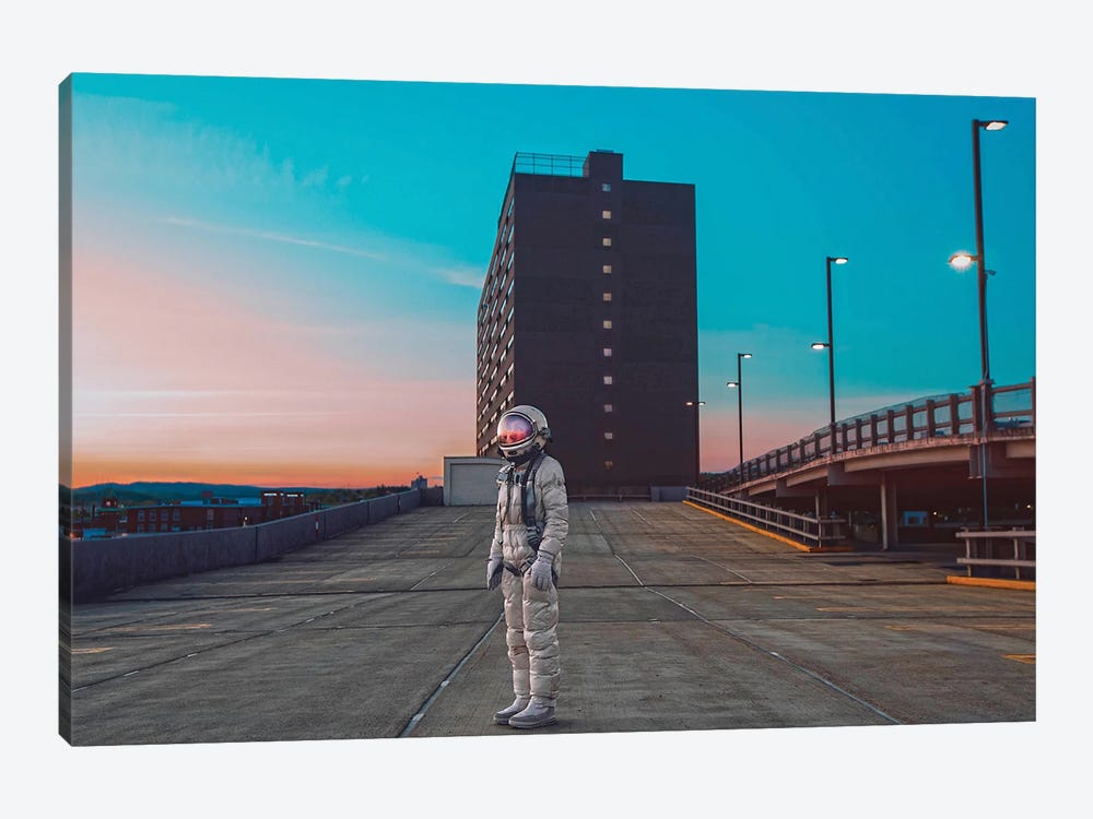 The Lonely Astronaut IV by Karen Jerzyk 1-piece Canvas Print