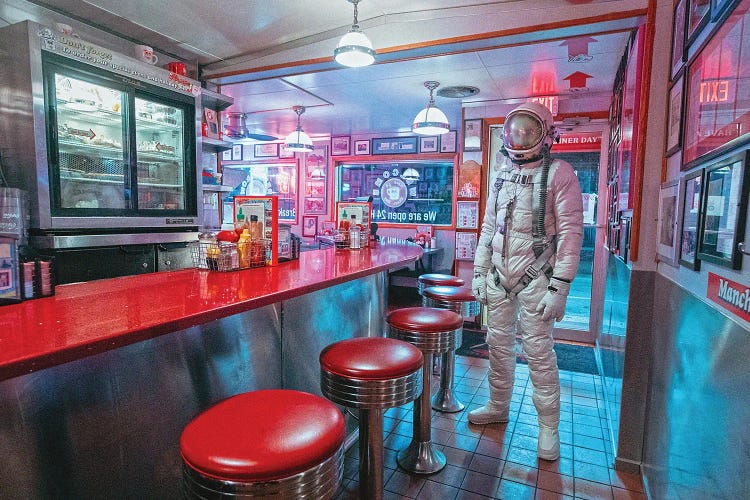 The Lonely Astronaut IX by Karen Jerzyk wall art