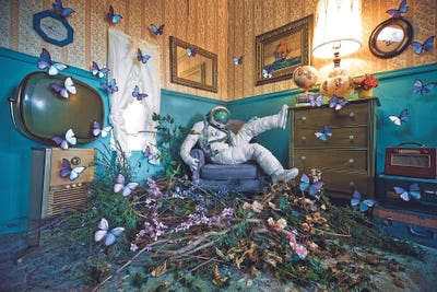 The Lonely Astronaut X by Karen Jerzyk canvas print