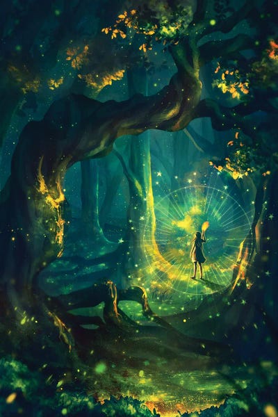 Astronaut - Canvas Prints: Spark Of Fireflies by KucingKecil