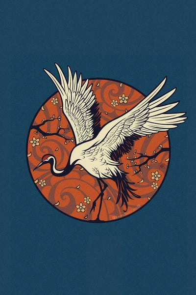 KucingKecil - Canvas Prints: Crane Square by KucingKecil