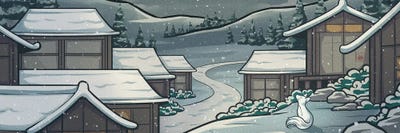 KucingKecil - Canvas Prints: Snow Town by KucingKecil