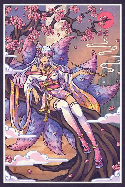 KucingKecil - Canvas Prints: Kyuubi by KucingKecil
