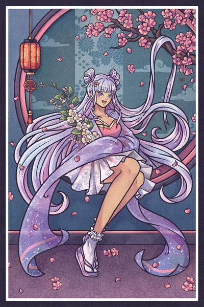 KucingKecil - Canvas Prints: Lady Murasaki by KucingKecil