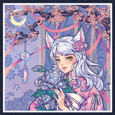 KucingKecil - Canvas Prints: White Cat Girl by KucingKecil